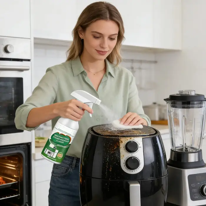 Nettoyant de cuisine 100 ml, spray dégraissant pour taches d'huile, réduit les odeurs, restaure la douceur des surfaces, rafraîchissant, dégraissant multifonctionnel