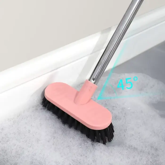 Brosse à récurer le sol avec longue poignée