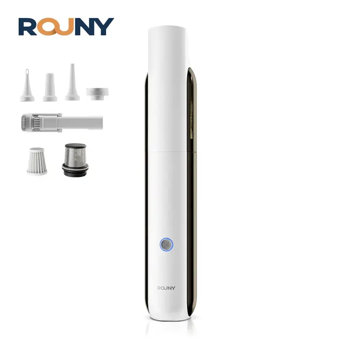 Aspirateur à main avec lumière LED, aspirateur portable sans fil pour voiture avec forte aspiration