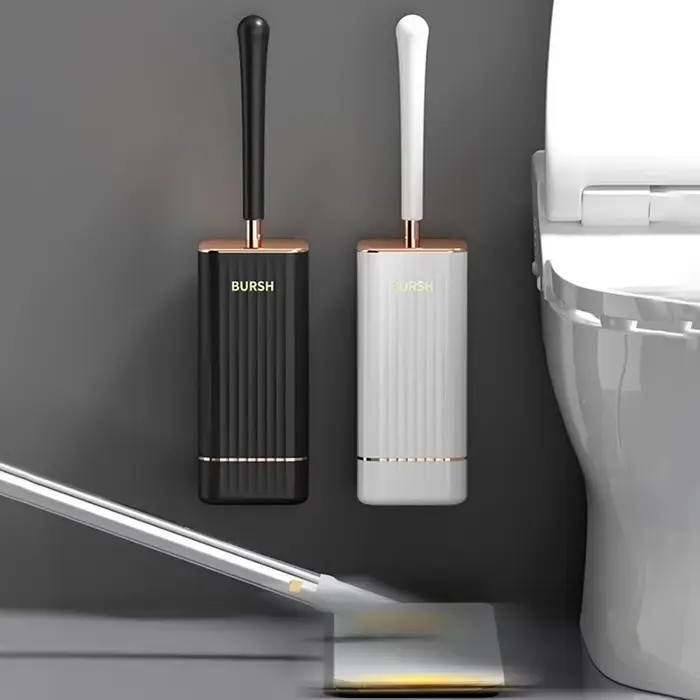 Brosse de toilette en silicone à poils souples TPR