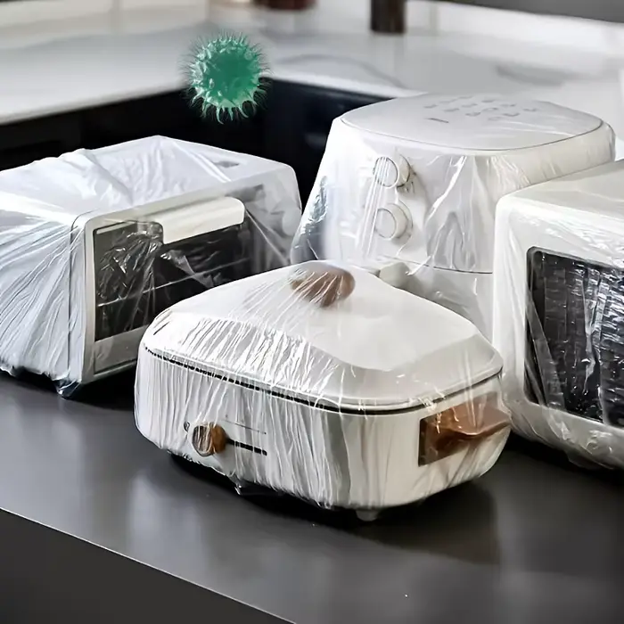 10 housses de protection transparentes réutilisables, housse anti-poussière jetable pour aspirateur.