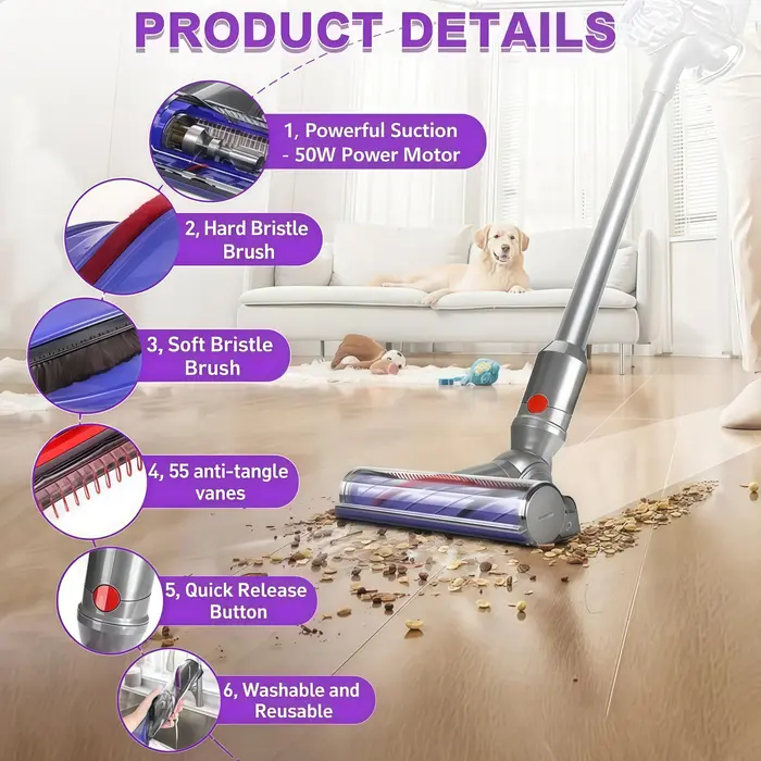 Tête de nettoyage à rouleau à entraînement direct V12 Detect Slim pour aspirateur Dyson SV18 Digital