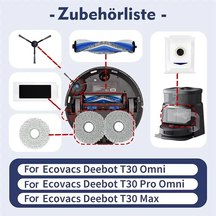 Pour ECOVACS DEEBOT T30 PRO Omni / T30
