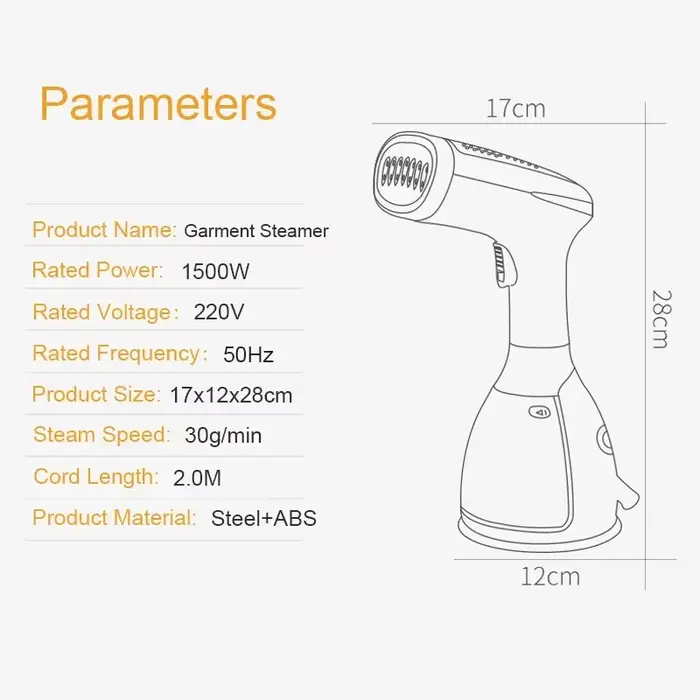 Défroisseur vapeur Portable, 1500W, 280ml, pour vêtements