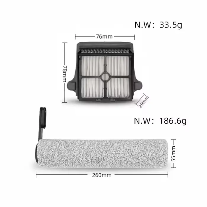 TINECO – rouleau de brosse Original et filtre HEPA pour aspirateur intelligent humide/sec Floor One S7 Pro