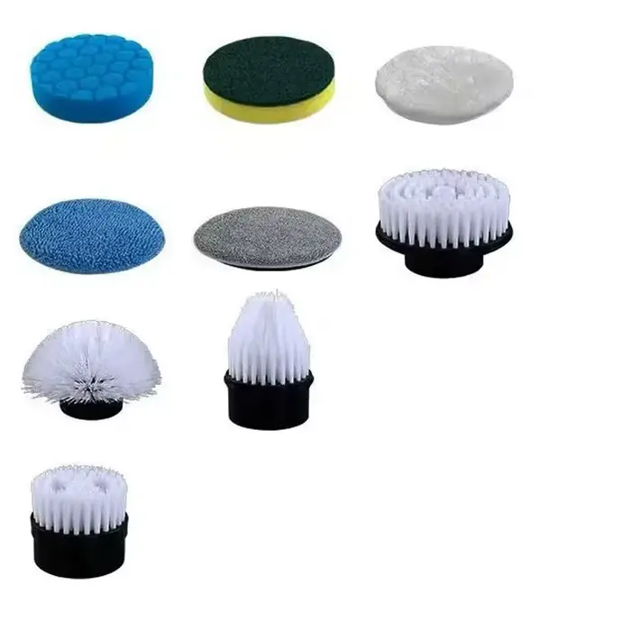 Kit d'accessoires avec 9 têtes de brosse remplaçables, adaptés aux nettoyeurs rotatifs électriques, 