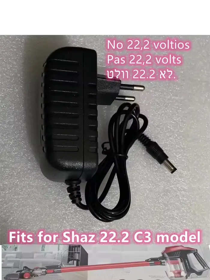 Chargeur adaptateur de prise ue 27V pour aspirateur à main SILVERCREST SHAZ 22.2 C3, pièces et acces