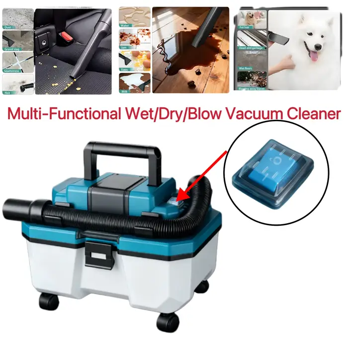 Aspirateur portable sans fil multifonctionnel 3 en 1 (humide/sec/souffleur/aspirateur) pour batterie au lithium Makita