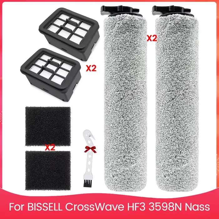 Brosse à rouleau principal filtre Hepa pour aspirateur BISSELL Crosswave HF3 3598N Nass pièces de rechange