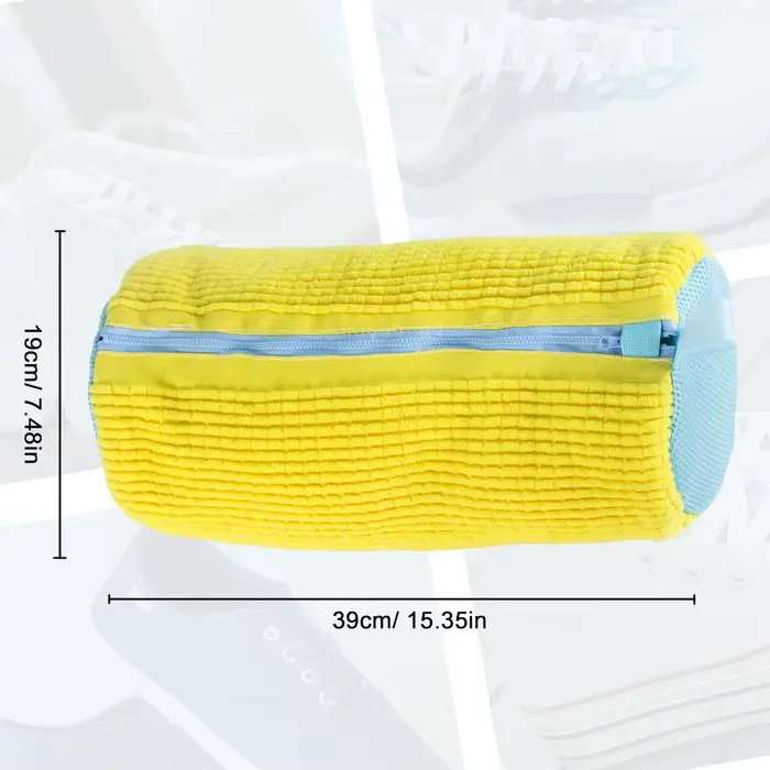 Sac de lavage de chaussures en fibre moelleuse 360 degrés en polyester réutilisable pour nettoyage en machine protection durable et style moderne
