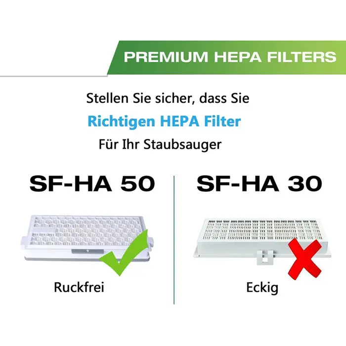 Filtre SF-HA50 HEPA Airclean 50 compatible avec les séries d'aspirateurs Miele invitent C3 C2 C1 S8000 S6000 S5000 S4 S5
