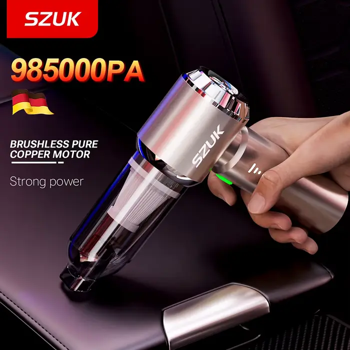 SZUK Mini aspirateur de voiture 985000Pa Machine de nettoyage à forte aspiration puissant