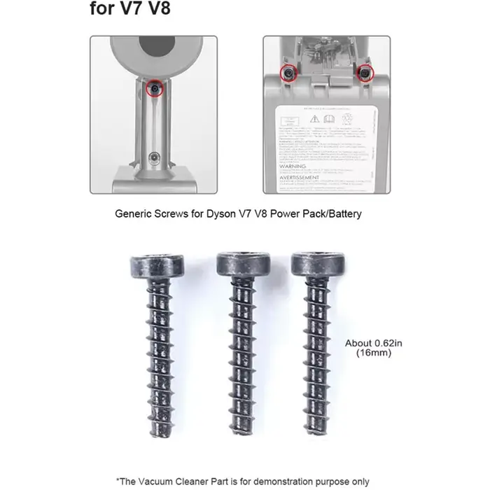 Vis et clous pour aspirateur Dyson sans fil