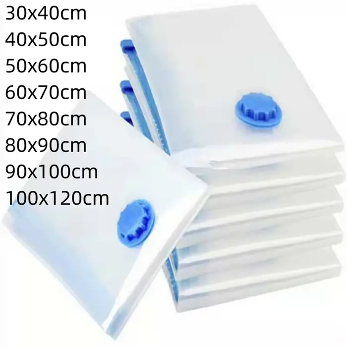 Sacs de rangement sous vide avec Valve, pliables, compressés, gain de place, rangement de vêtements,