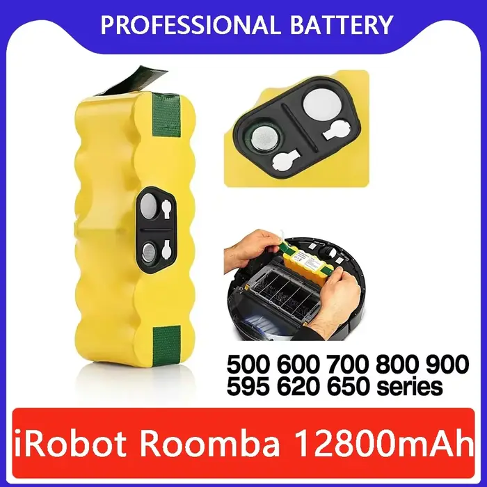 Pour iRobot Roomba batterie batterie Rechargeable 14.4V 12800mAh 500 550 560 600 650 698 780 876 900