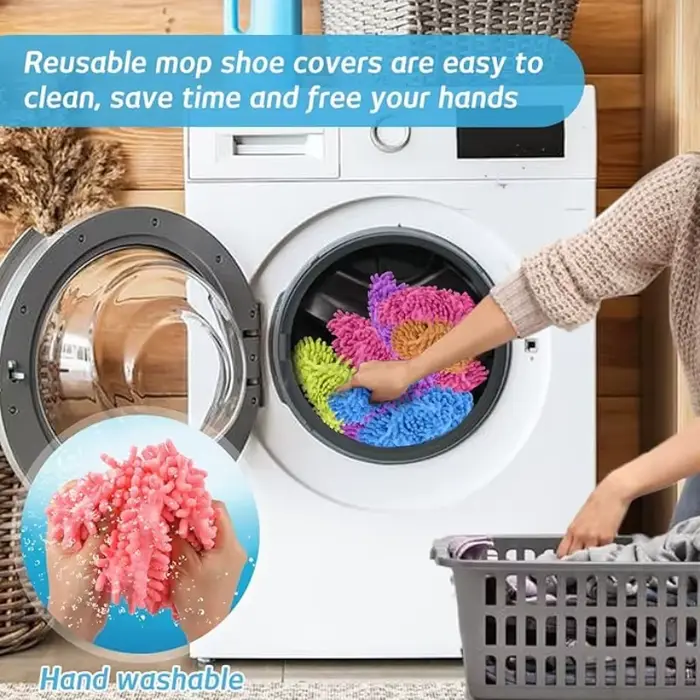 Pantoufles de vadrouille en microfibre réutilisables