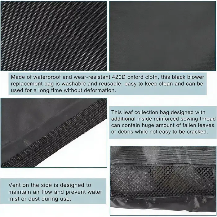 Sac de collecte de feuilles pour aspirateur souffleur