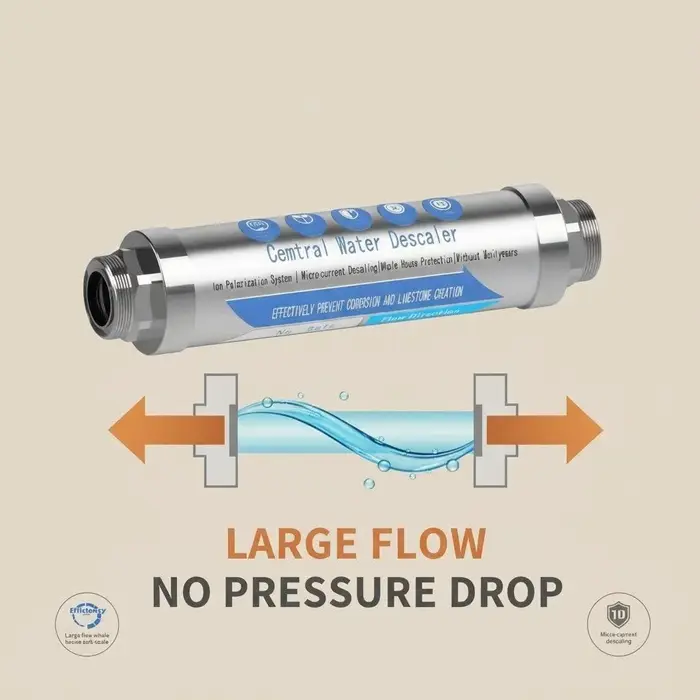 Système de détartrage sans sel pour toute la maison DN20, adoucisseur d'eau, empêche l'accumulation de tartre sur les chauffe-eau, les toilettes et les chaudières.