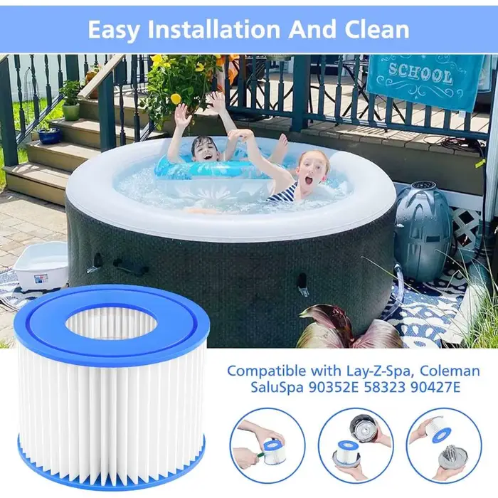 Filtre VI, cartouche filtrante pour spa Bestway VI, Lay-Z-Spa Miami/Vegas/Palm Springs/Coleman SaluSpa 90352E/58323/58323E