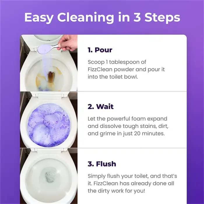 Poudre Nettoyante WC Parfumée Détartrante Anti-Salissures Nettoyant Salle de Bain Agent