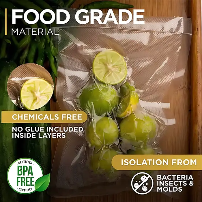 Sacs alimentaires sous vide sans BPA