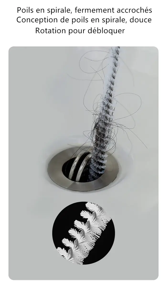 Brosse de dragage de tuyau longue durée