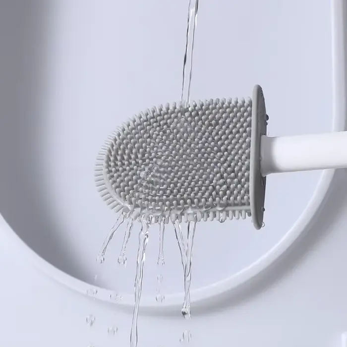 Brosse de toilette en silicone murale et sur pied