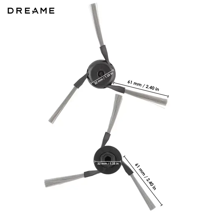 Kit d'accessoires Original Dreame Aqua10 Ultra Track S - 2 brosses latérales