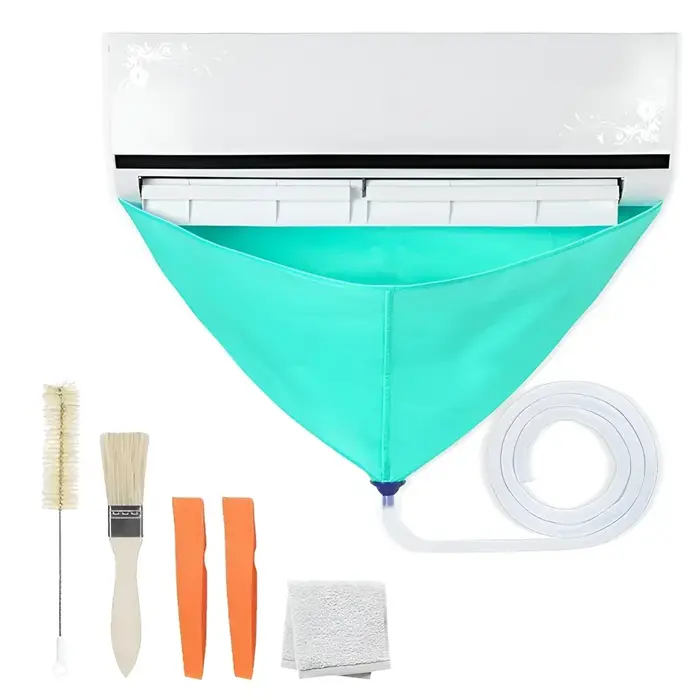 Kit de nettoyage de climatiseur avec housse anti-fuite
