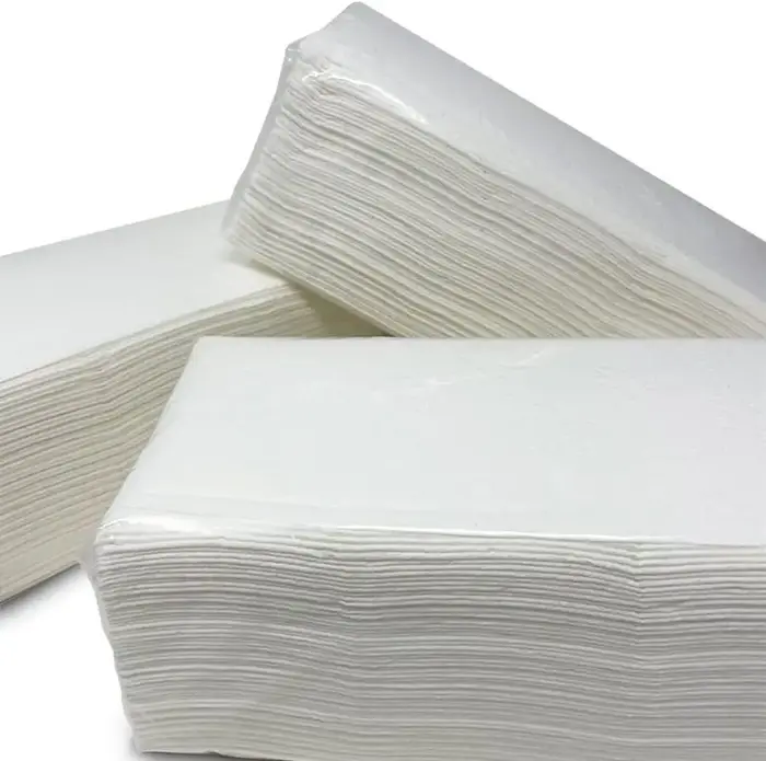 Serviettes en papier sec en tissu Zigzag | Double couche laminée | Pack de 3000 pièces