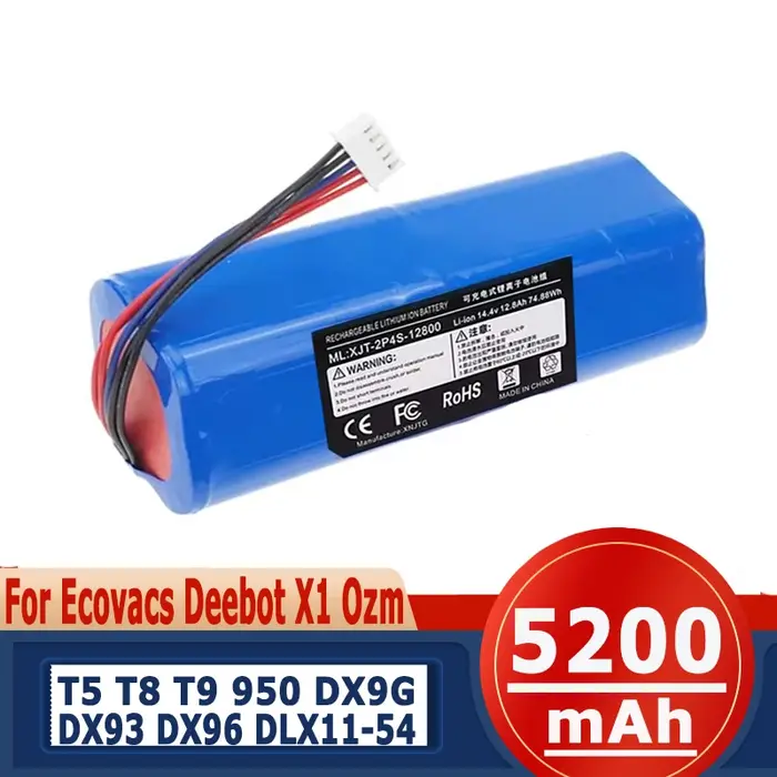 2025 nouvelle batterie ECOVACS S10-LI-144-5200 12800mAh robot aspirateur remplacement pour X1 T5 T8 T8AIVI MAX T9