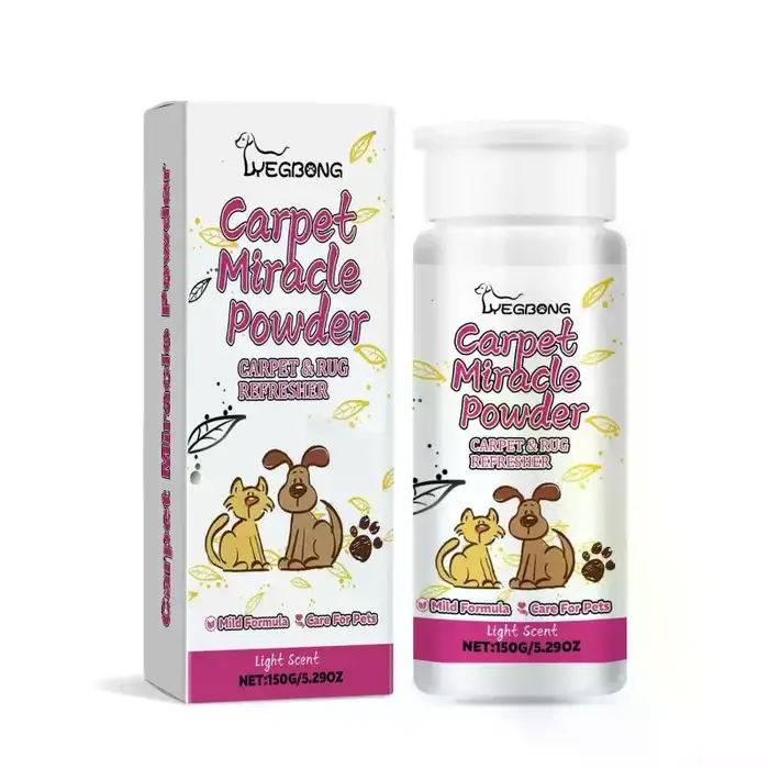 Poudre désodorisante pour tapis, éliminateur d'odeurs d'animaux, nettoyant pour tapis, sans danger pour les zones des animaux, convient à tous les matériaux de tapis