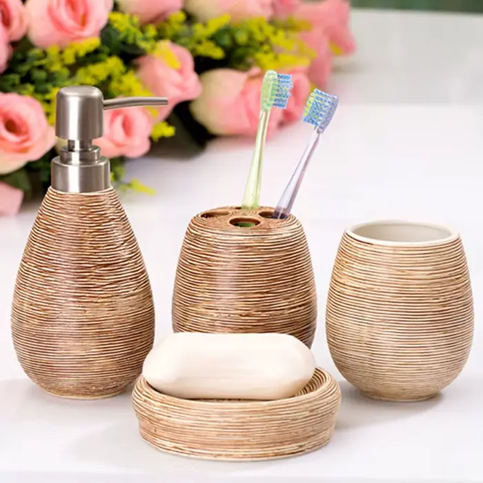 HOCeramic-Ensemble de bouteilles distributrices de shampoing