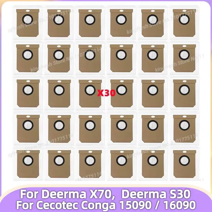 Sac à poussière compatible avec Deerma X70, Deerma S30, Cecotec Conga 15090 / 16090 pièces aspirateu