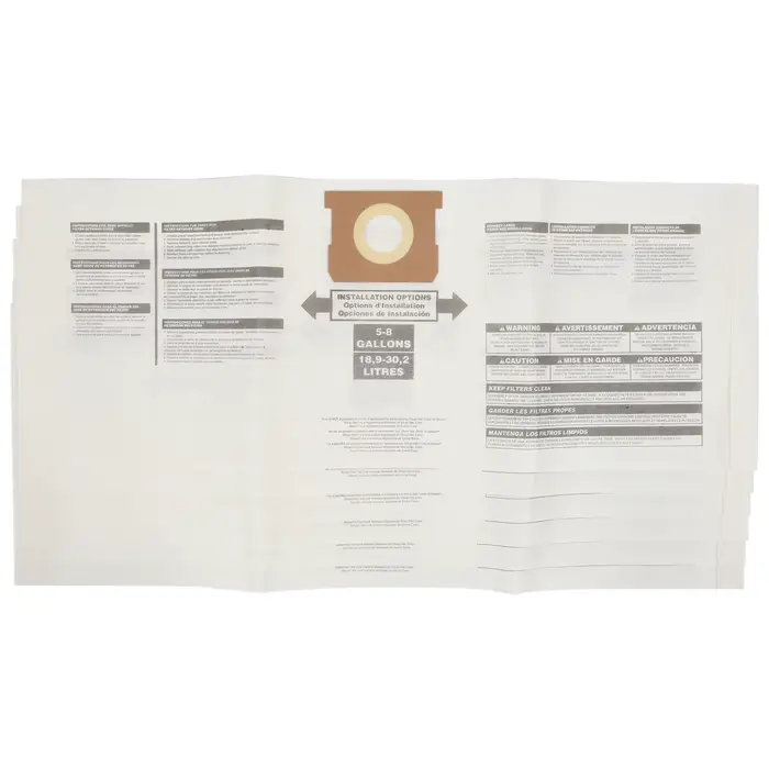 B15C 6 pièces sac à poussière sec universel 5 à 8 gallons aspirateurs pour magasin Vac 5-8