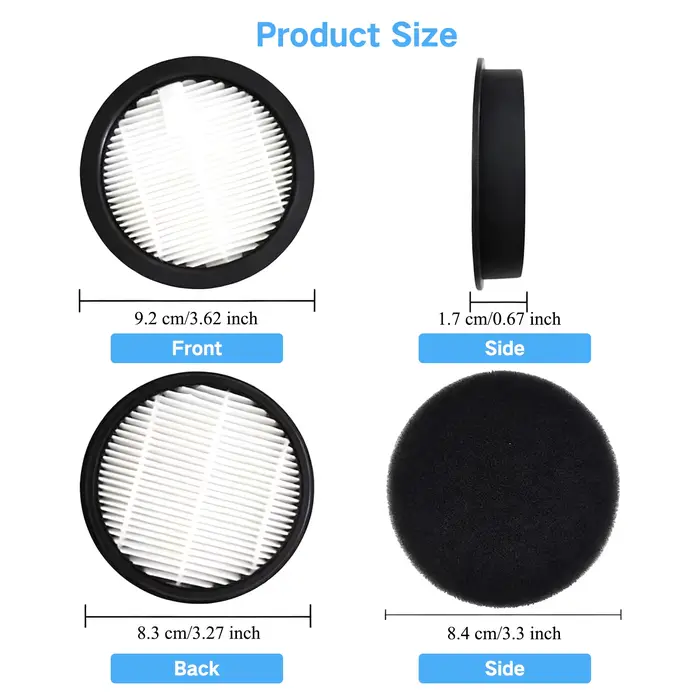 Filtre Hepa HOMETIMES uniquement pour aspirateur à batterie Laresar Elite 3