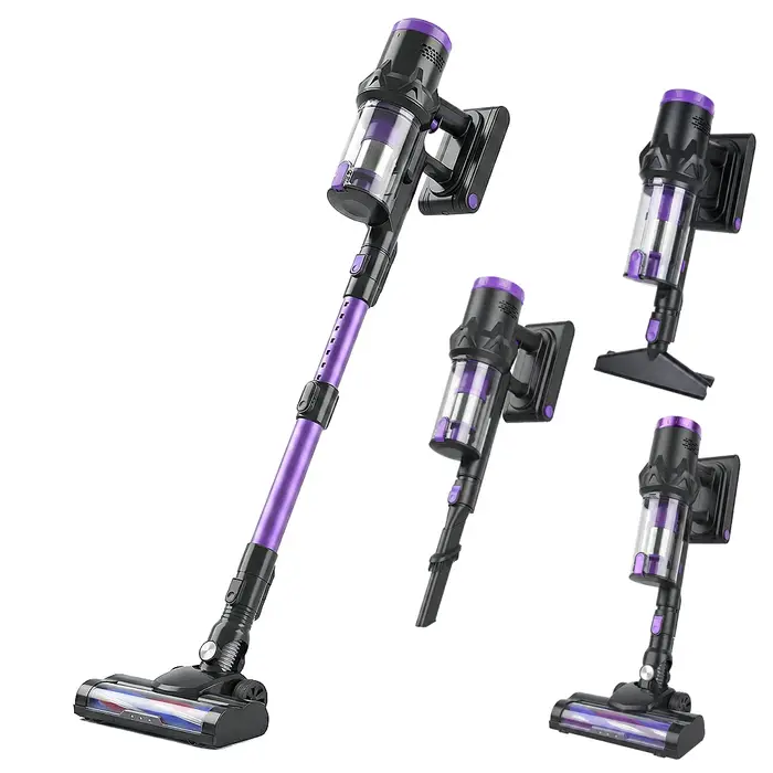 Aspirateur sans fil portatif sans sac, batterie lithium-ion, filtre en tissu lavable, USB-C, alleman