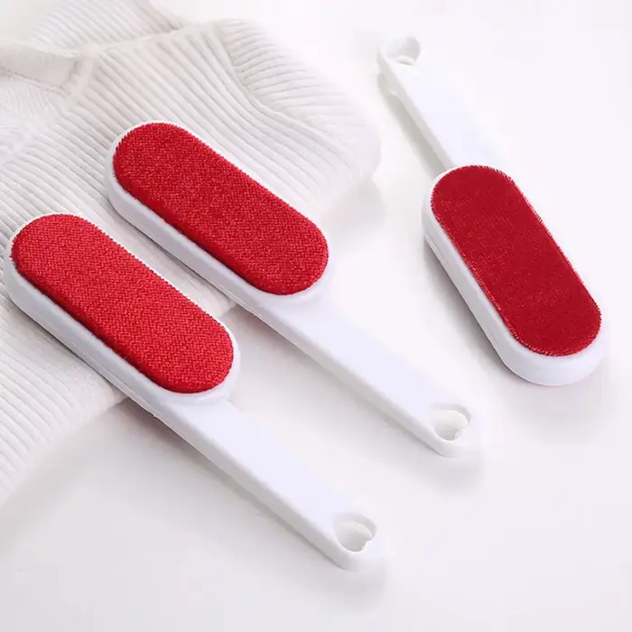 Rouleau anti-peluches autonettoyant, brosse dépoussiérante sur 2 côtés, dissolvant de poils d'animaux, pour enlever les poils de chien et de chat, du canapé, des tapis et des vêtements