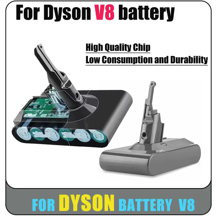 Batterie haute capacité 28000mAh pour aspirateur sans fil Dyson V8 SV10 Absolute