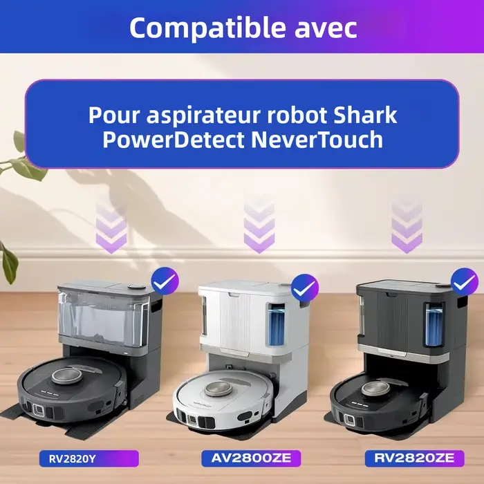Ensemble d'accessoires compatibles avec l'aspirateur robot Shark PowerDetect 2 en 1