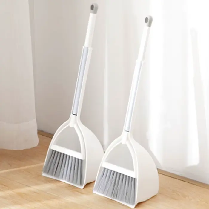 Combinaison blanche efficace de balai et de pelle à poussière pour le nettoyage de sol sans tache