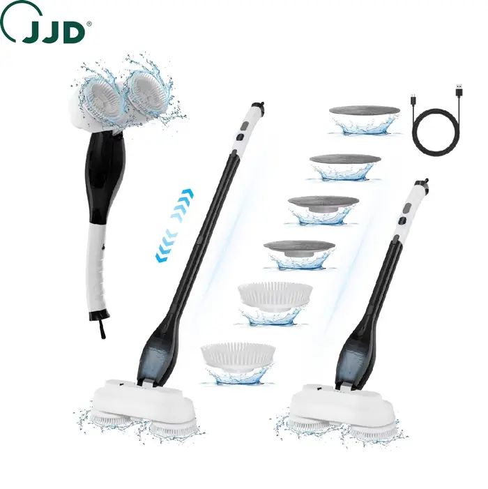 Nettoyeur de sol électrique sans fil à double brosse rotative, brosse électrique portative pour le n