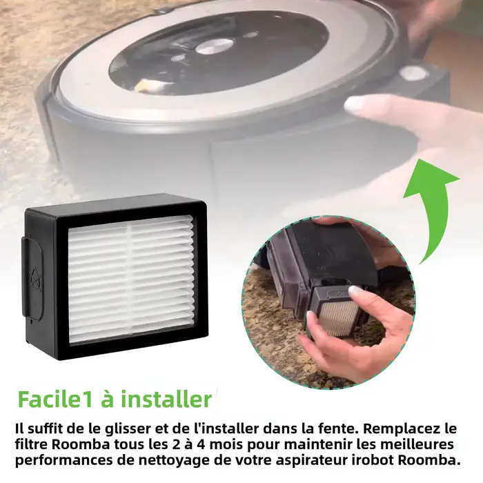 Filtre haute efficacité pour aspirateurs robots iRobot Roomba evo, i,e Series:E5 E6 E7 i1 i3 i4 i5 i6 i7 i8 e, i, série