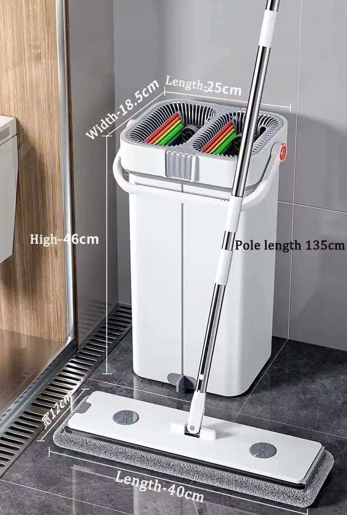Joybos 40 cm grande vadrouille de lavage avec seau et presser nettoyage de sol main libre