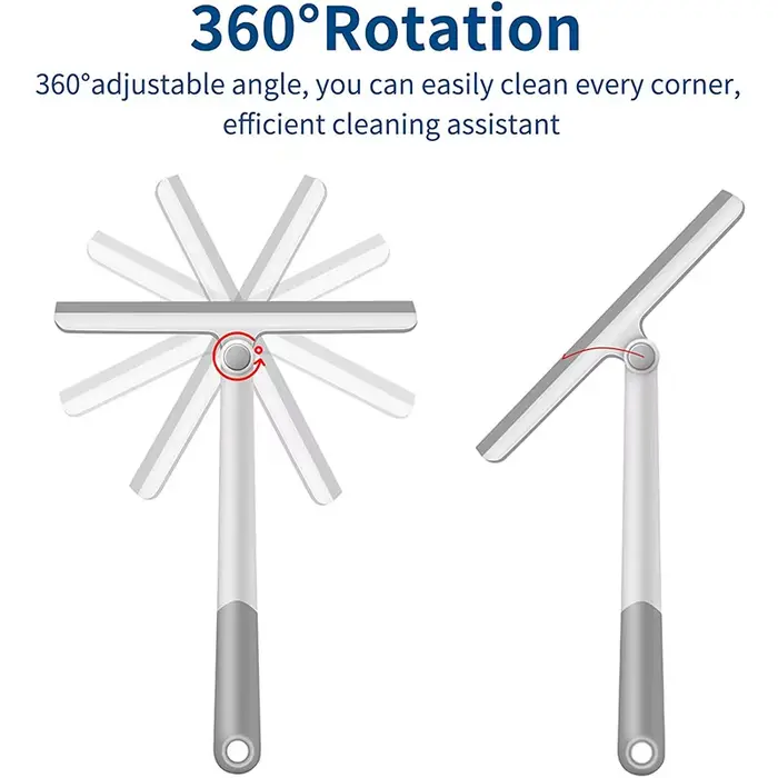 Raclette de douche rotative à 360 degrés
