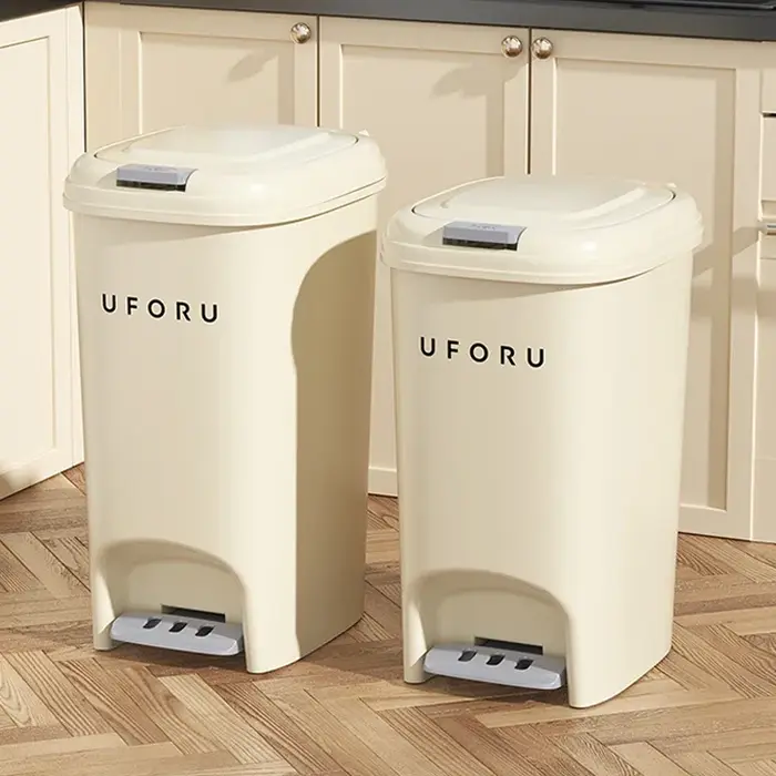 Poubelle à Double pédale 10L/20L avec couvercle, pour cuisine, salon, salle de bains, toilettes, bri