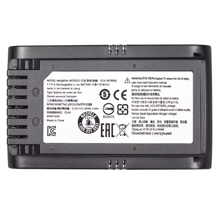 Batterie d'origine 100% pour aspirateur sans fil Samsung Vs9000 Jet90 Jet75 Jet90E VCA-SBT90