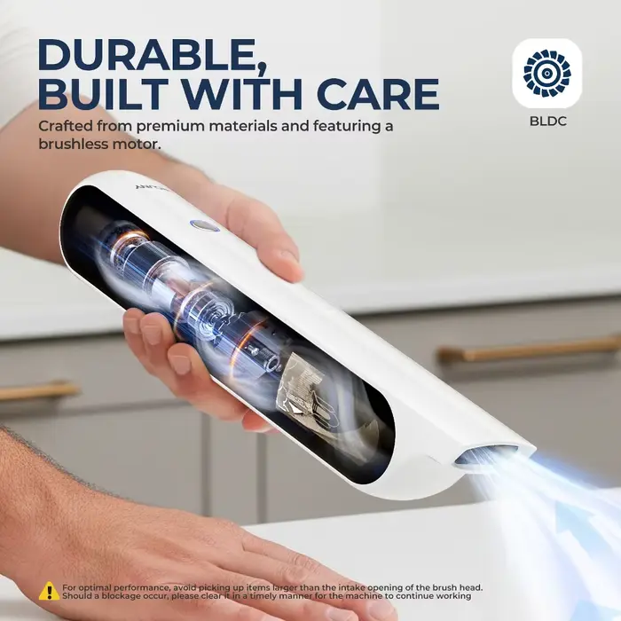 Aspirateur à main sans fil léger ROUNY avec lumière LED