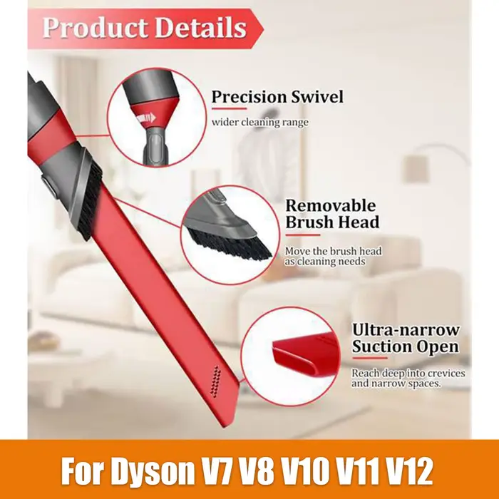 Tête de brosse de rechange pour aspirateur Dyson V7 V8 V10 V11 V12 V15 – Outil de nettoyage en profondeur