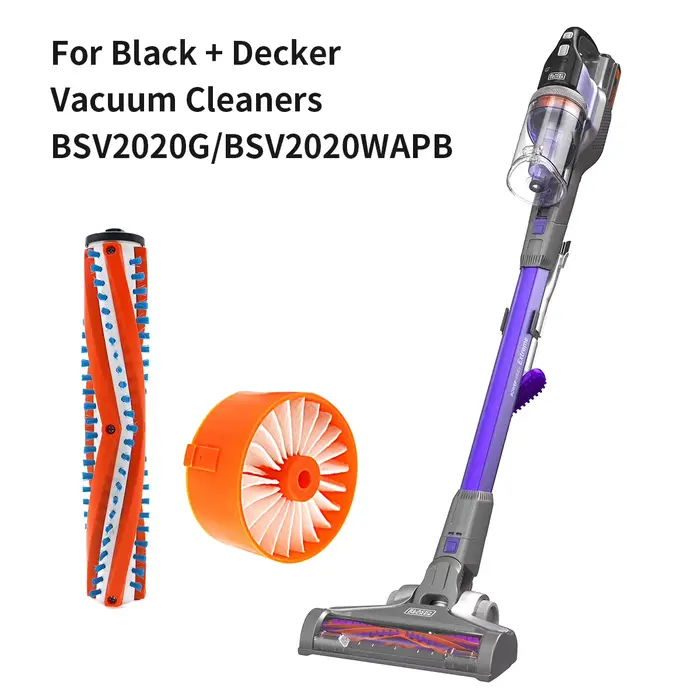 Filtre HEPA et rouleau de brosse pour aspirateur à manche sans fil BLACK+DECKER POWERSERIES BSV2020G BSV2020P BSV2020